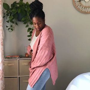 Topshop Rose/Dusty Pink Knit Cardigan w/ Pockets
